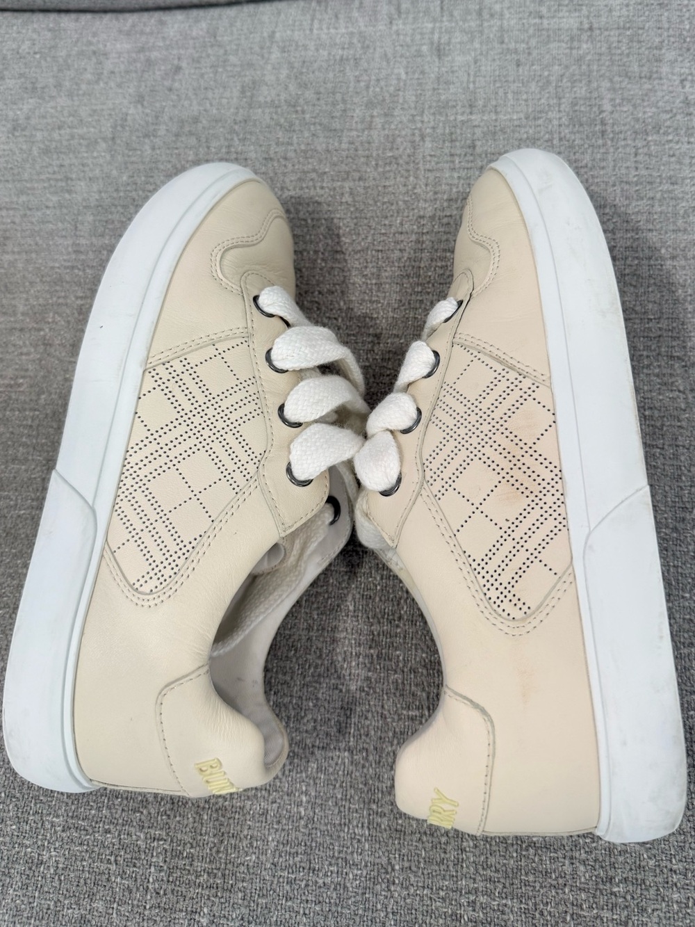 Burberry Kids Noah Trainers in Beige - Picture 3 of 5